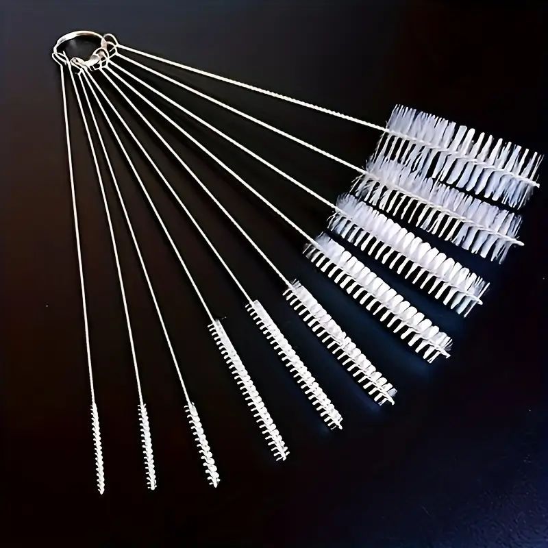 10pcs Bottle Cleaning Brush Straw Brushes Set - Baby Bottle, Straw & Water Bottle Cleaner Brushes Kit