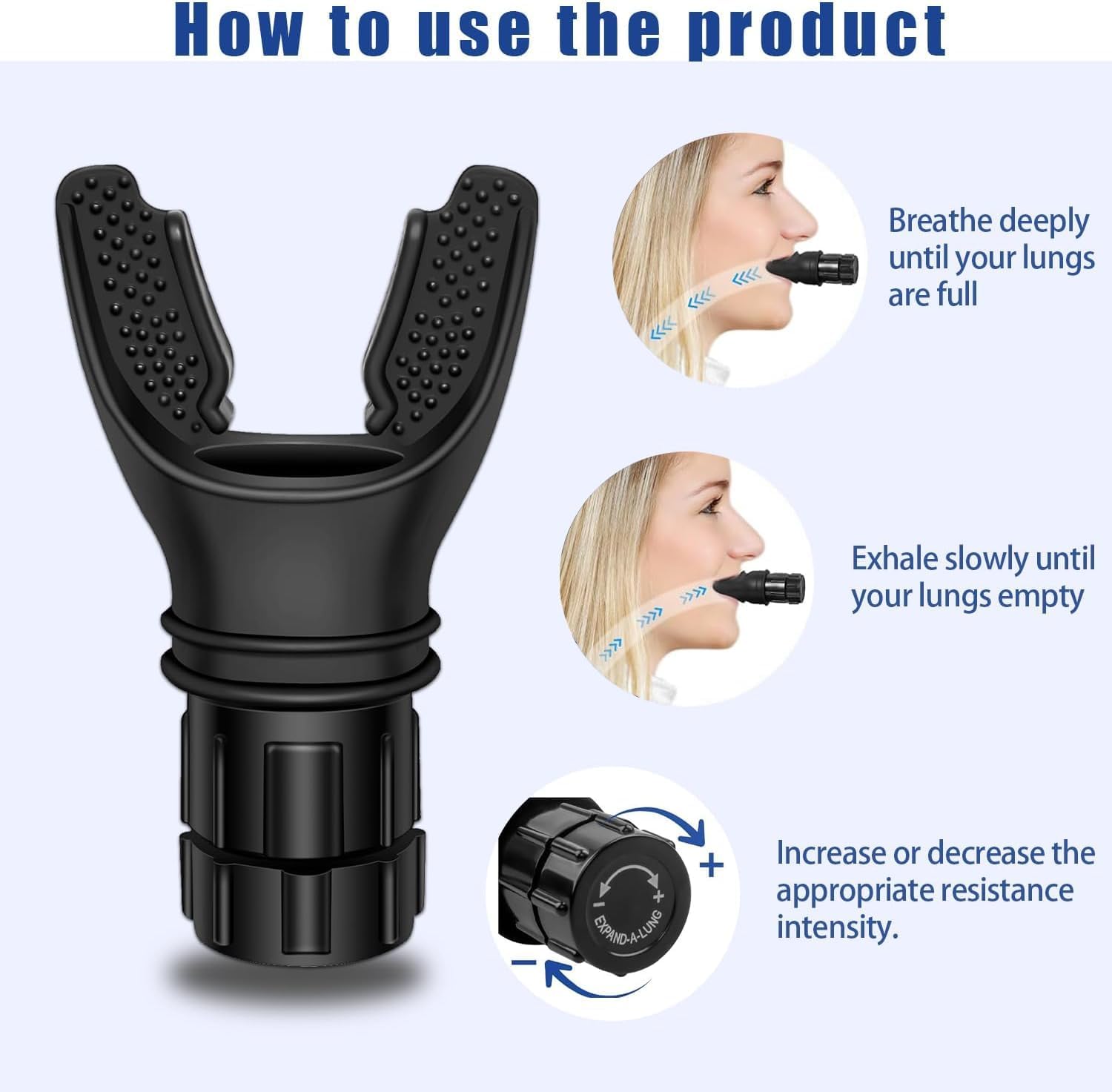 Portable Breathing Trainer Respiratory trainer Spirometer - Build Stamina & Lung Capacity for Sports & Fitness