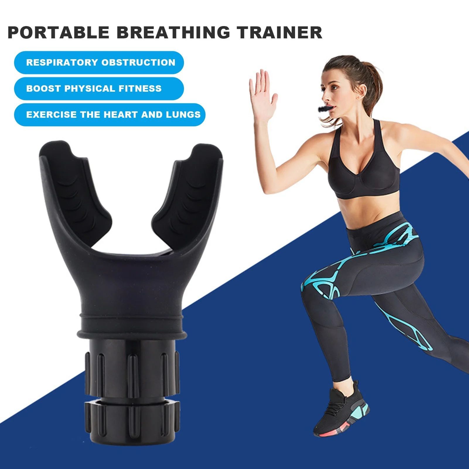 Portable Breathing Trainer Respiratory trainer Spirometer - Build Stamina & Lung Capacity for Sports & Fitness