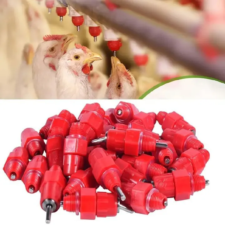 10/20/50 Pcs Automatic Poultry Nipple Drinkers Chicken Feeder -  Chicken Waterers for Layers, Broilers & Kienyeji - Easy Install Water System