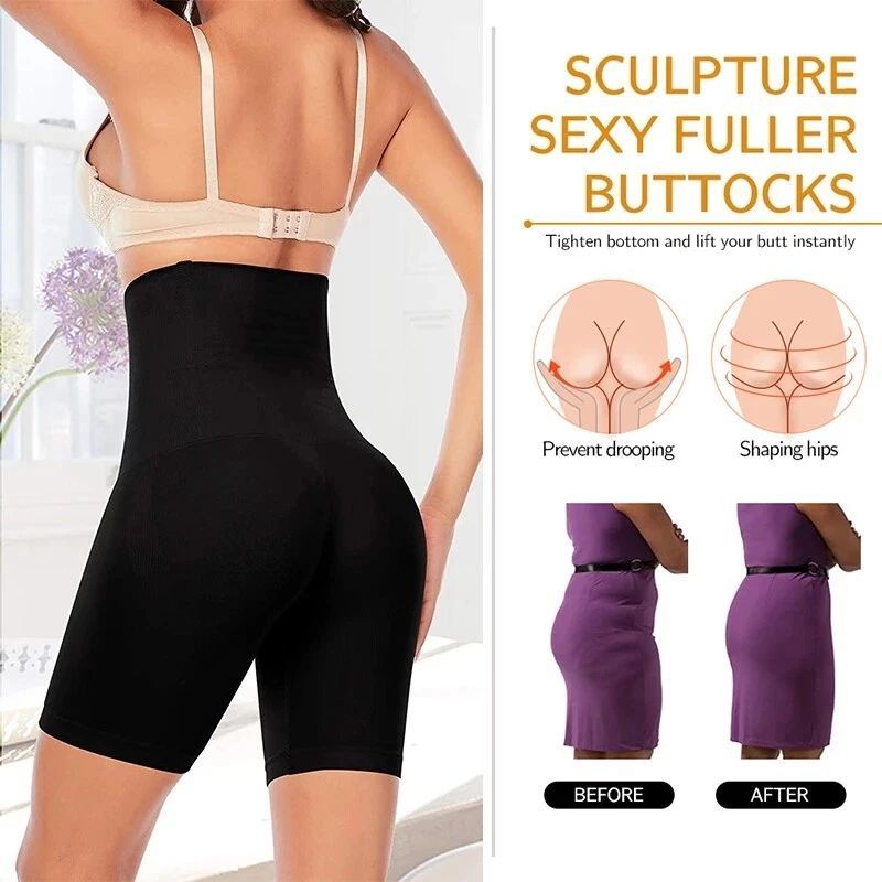Seamless Women's High Waist Tummy Control Shapewear Shorts Tummy Trimmer Waist Trainer Body Shaper Corset Shorts Tummy Tucker - 4 Steel Bones Body Shaper Butt Lifter Slimming Underwear
