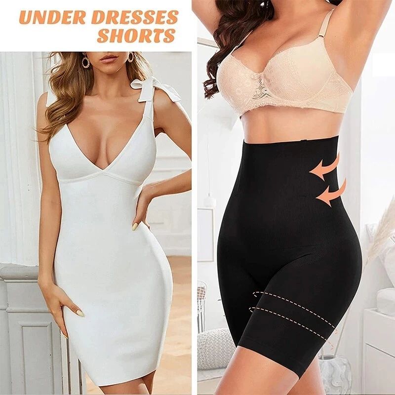 Seamless Women's High Waist Tummy Control Shapewear Shorts Tummy Trimmer Waist Trainer Body Shaper Corset Shorts Tummy Tucker - 4 Steel Bones Body Shaper Butt Lifter Slimming Underwear