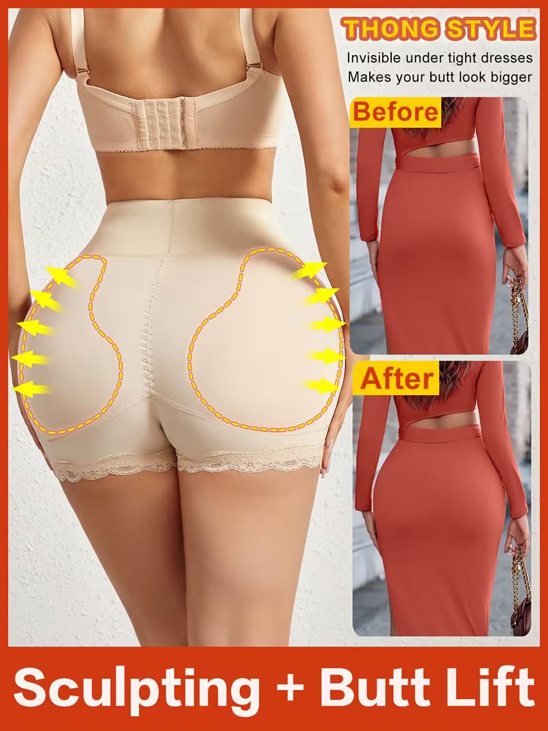 Seamless Padded Butt Lifter Shapewear for Women | High Waist Tummy Control Body Shaper Shorts | Invisible Seamless Waist Trainer Thong Style | Slimming Underwear Corset for Tight Dresses Kenya