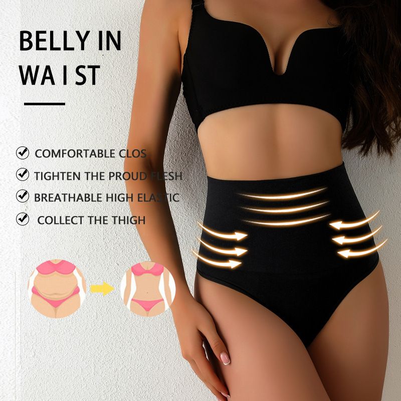 High Waist Tummy Tucker Body Shaper Thong-Style - Seamless Slimming Control Pants Underwear for Women Postpartum Recovery Hip Shaping