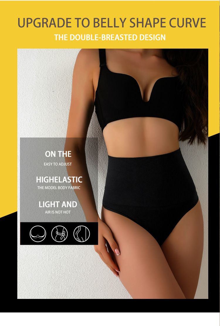 High Waist Tummy Tucker Body Shaper Thong-Style - Seamless Slimming Control Pants Underwear for Women Postpartum Recovery Hip Shaping