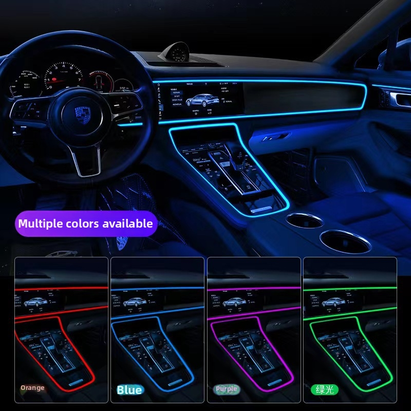 5 Meter  Car Interior Neon Mood Lights – Ambient LED Strip Cold Light Line | Dashboard Glow Strips Neon Lights Car Mood Lights Interior Glow Lights EL Wire