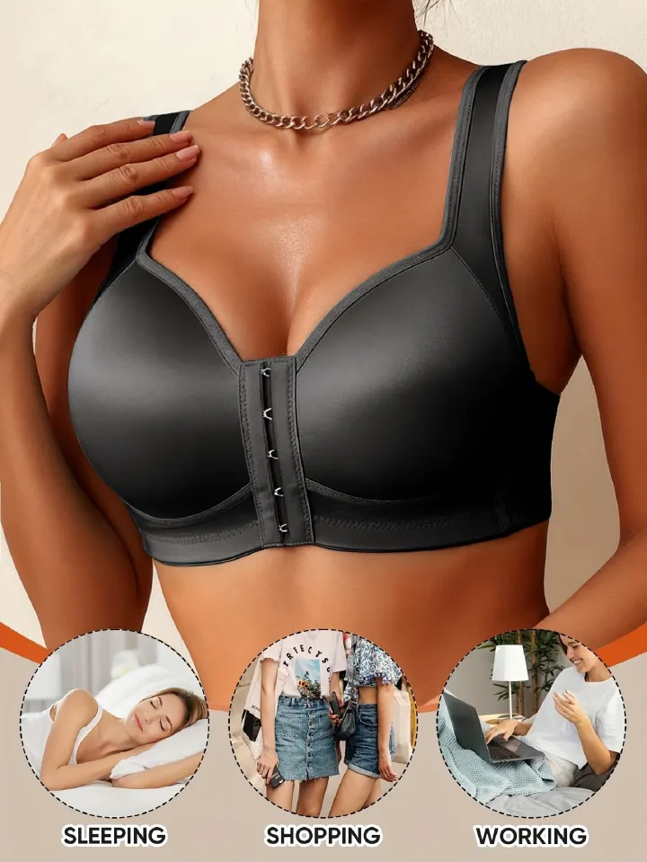 Seamless Durable Women's Front Hook Bra | Push-Up Lifting Wireless Bra | Smooth Back | Sports Bra Sidiria ya kuinua