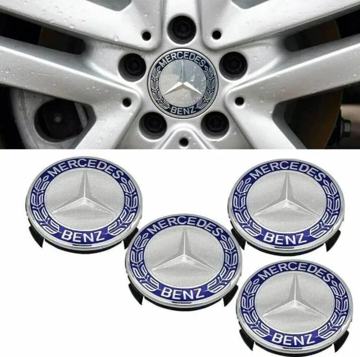4PCS 75mm Mercedes Benz Wheel Hub Center Caps Rim Cover A1714000025 Hub Cap Cover Badge Emblem for A B C E S M C ML CLA GLA