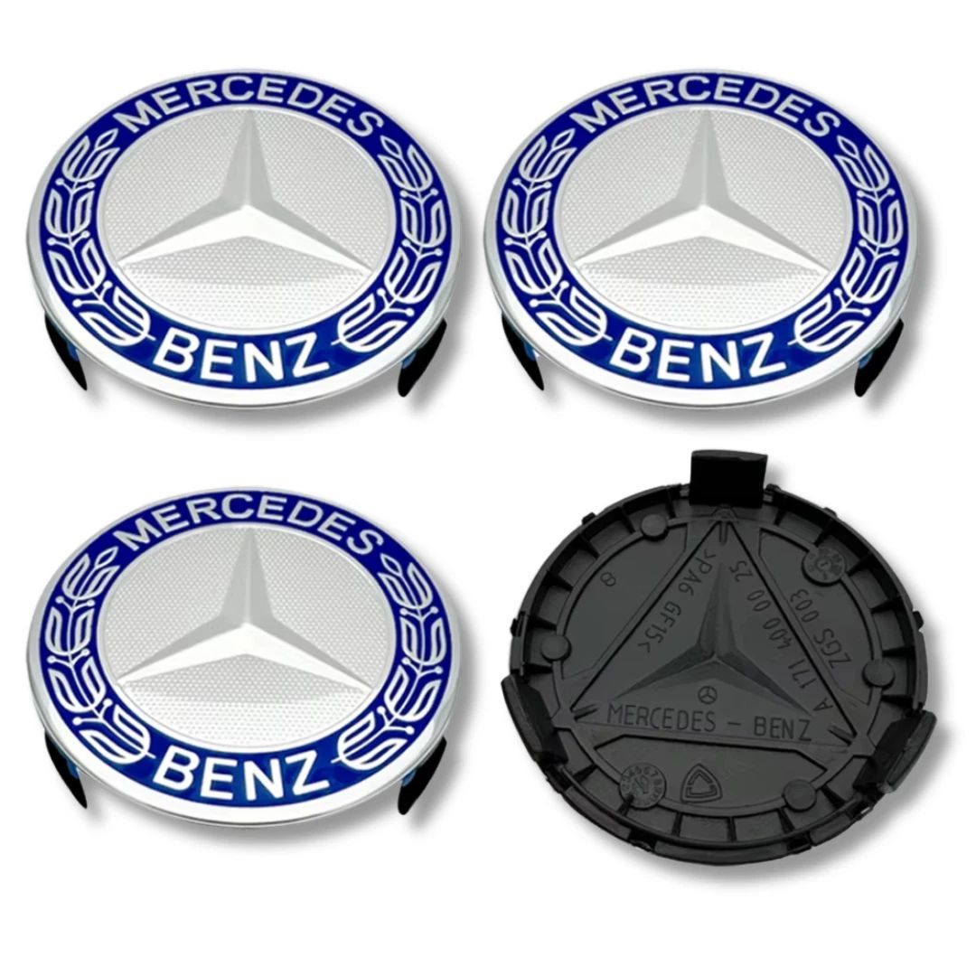 4PCS 75mm Mercedes Benz Wheel Hub Center Caps Rim Cover A1714000025 Hub Cap Cover Badge Emblem for A B C E S M C ML CLA GLA