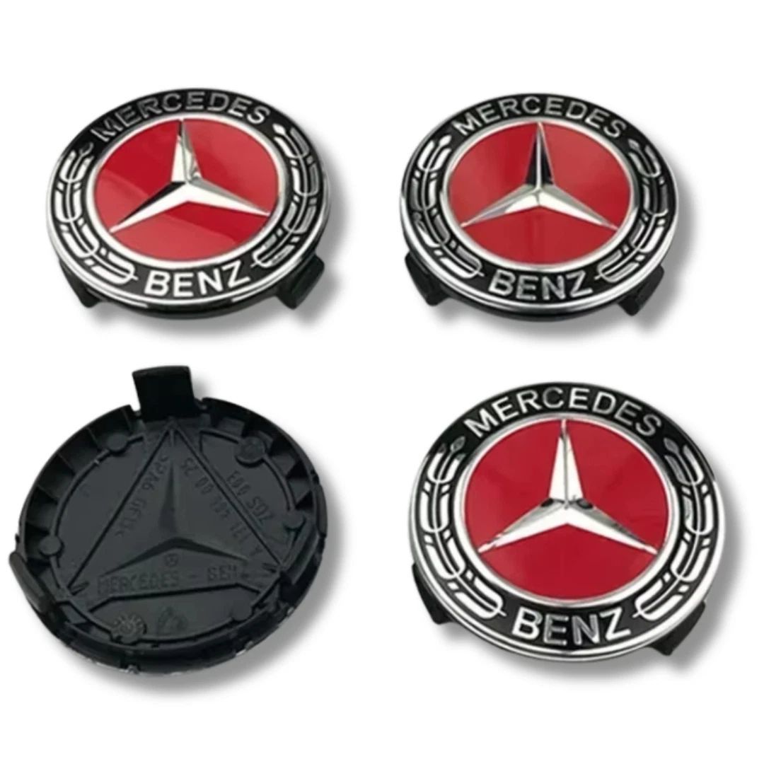 4PCS 75mm Mercedes Benz Wheel Hub Center Caps Rim Cover A1714000025 Hub Cap Cover Badge Emblem for A B C E S M C ML CLA GLA