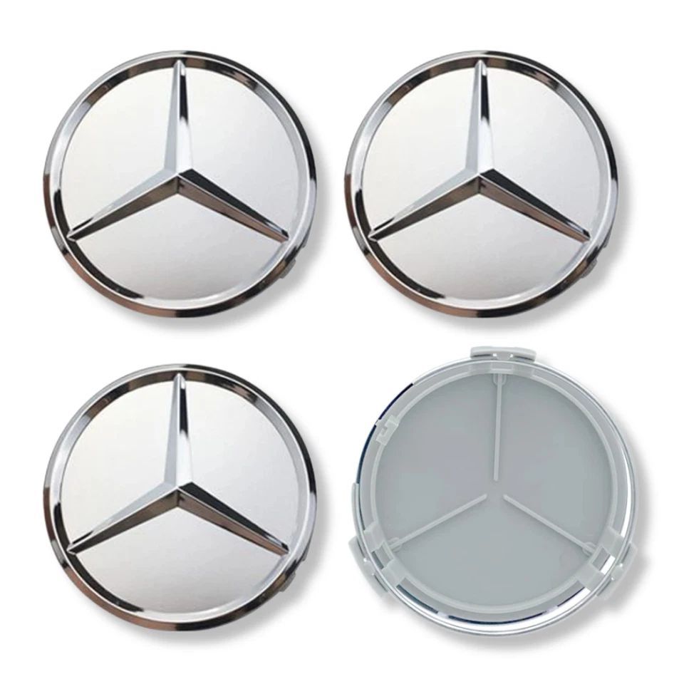 4PCS 75mm Mercedes Benz Wheel Hub Center Caps Rim Cover A1714000025 Hub Cap Cover Badge Emblem for A B C E S M C ML CLA GLA
