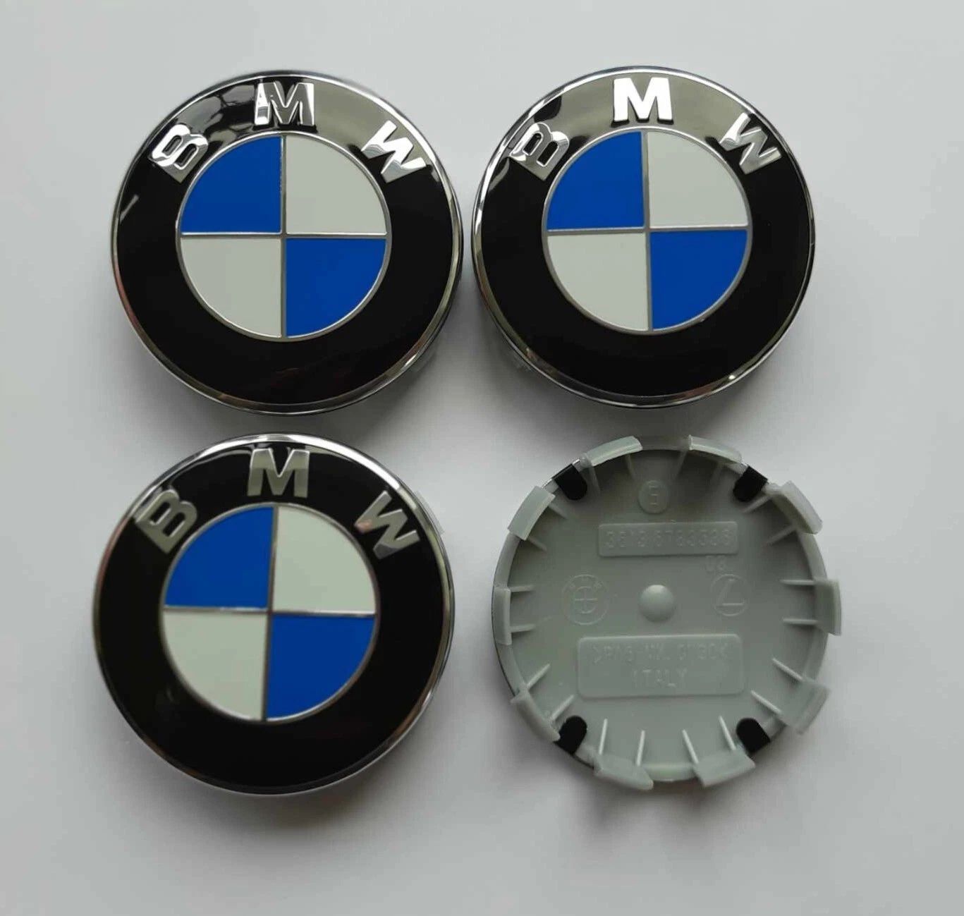 4 pcs BMW Wheel Center Caps 68mm - Hub Cap Cover Badge Emblem for 1 3 5 7 Series X1 X3 X5 X6 M Sport