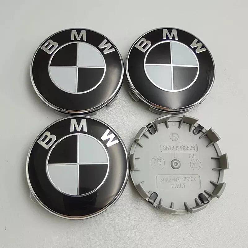 4 pcs BMW Wheel Center Caps 68mm - Hub Cap Cover Badge Emblem for 1 3 5 7 Series X1 X3 X5 X6 M Sport