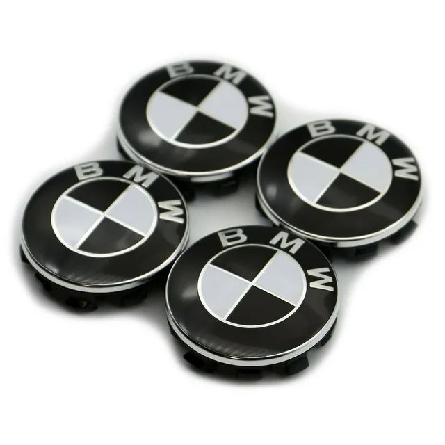4 pcs BMW Wheel Center Caps 68mm - Hub Cap Cover Badge Emblem for 1 3 5 7 Series X1 X3 X5 X6 M Sport
