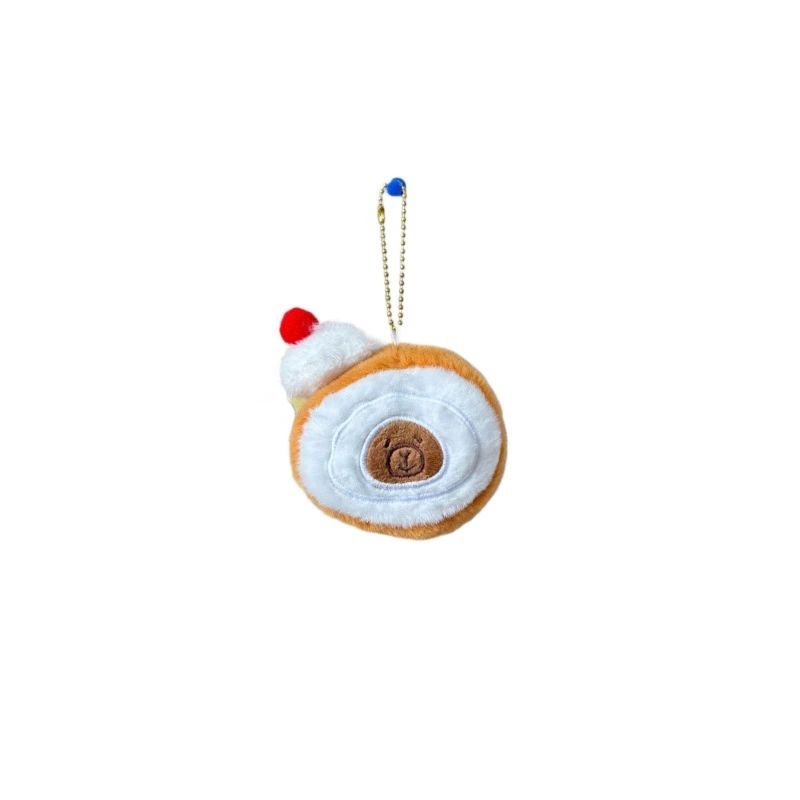 Fun Coffee Dessert Series Cake Dessert Dolphin Swiss Roll Cake Plush Doll Keychain Pendant Doll Girl Gift Bag Pendant Festival Gift Birthday Africa Hot Sale