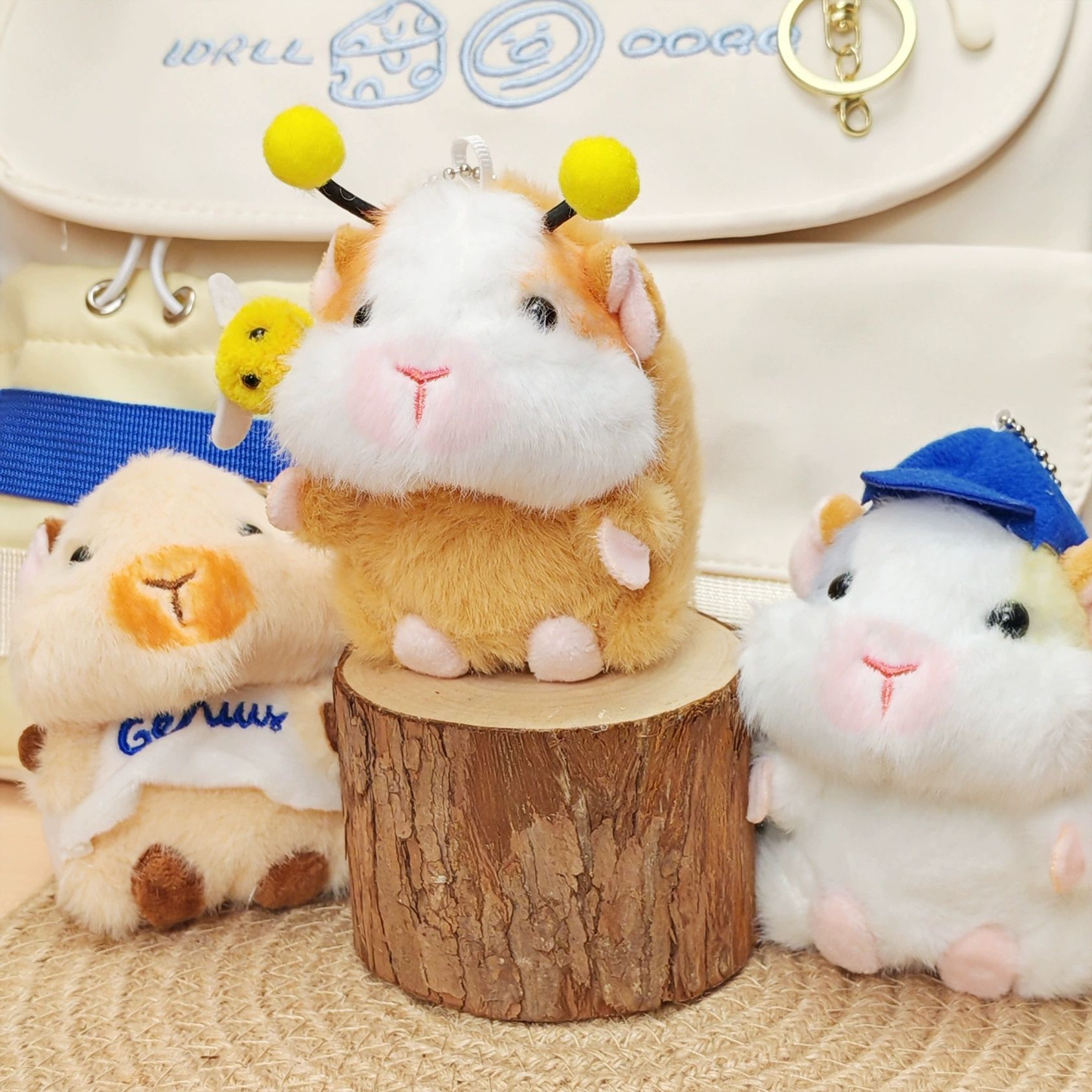 New popular baby hamster plush toy, Dutch pig plush toy pendant, doll bag pendant, small accessory, birthday gift reward for both men and women