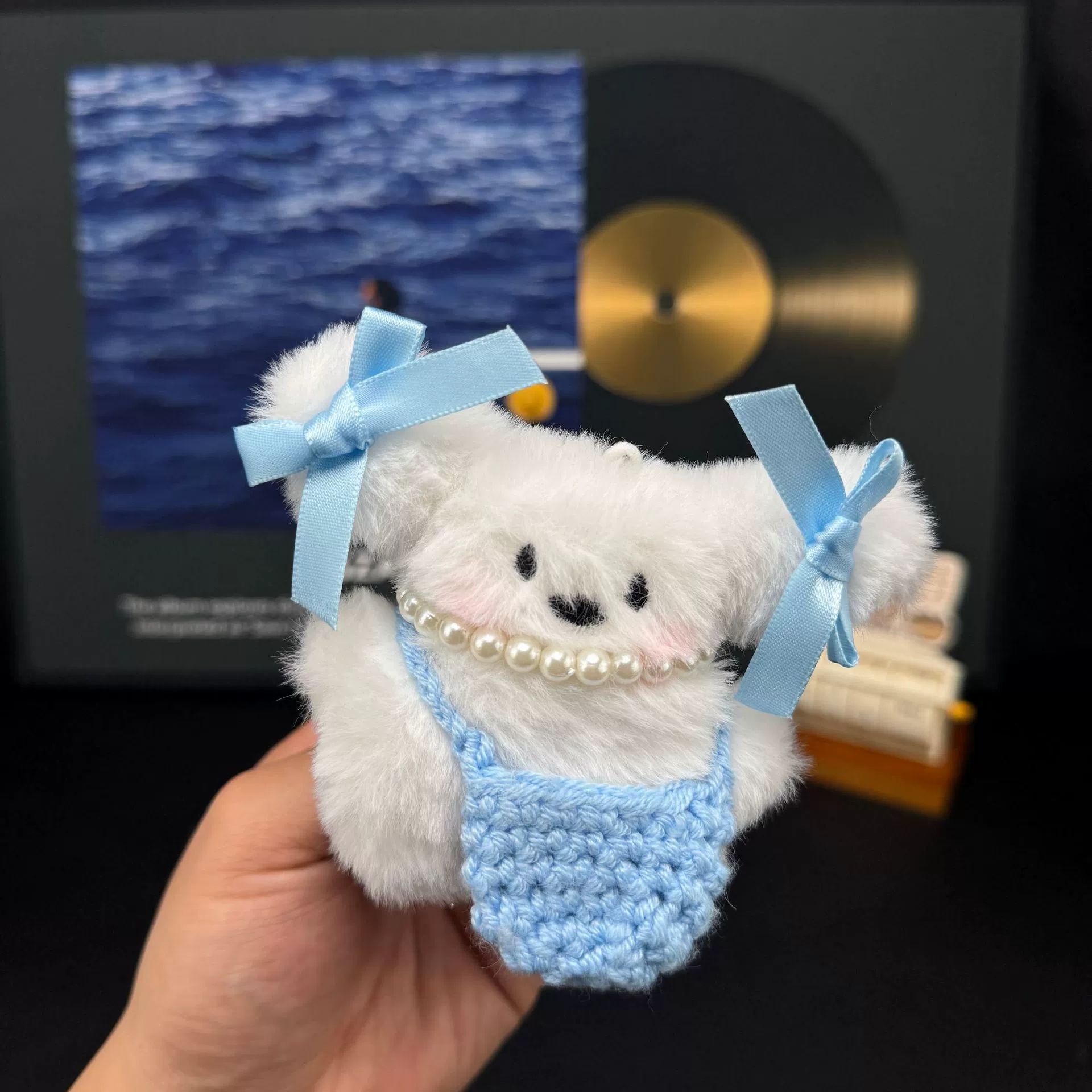 Doll UK NR Flying Rabbit Plush Cute Pilot Little Milk Dog Doll Toy Pendant Cute Cute Cute Keychain Pendant Bag Holiday Birthday Gift for People