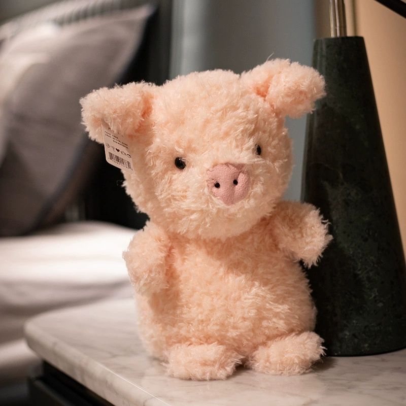 British Little Curly Little Animal Doll Pig Doll Plush Toy Children's 8-inch Grabber Doll Wedding Birthday Holiday Gift Cute