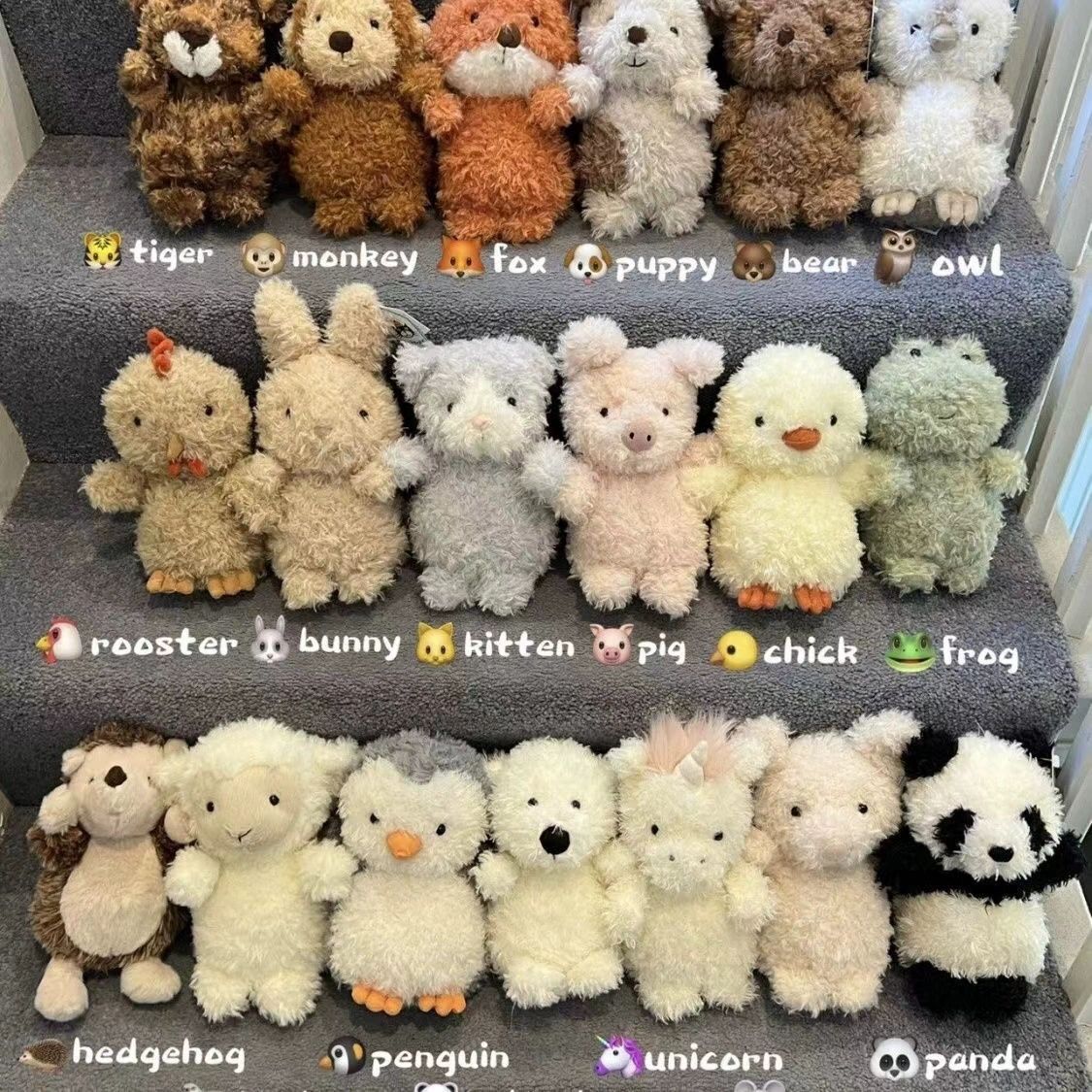 British Little Curly Little Animal Doll Pig Doll Plush Toy Children's 8-inch Grabber Doll Wedding Birthday Holiday Gift Cute
