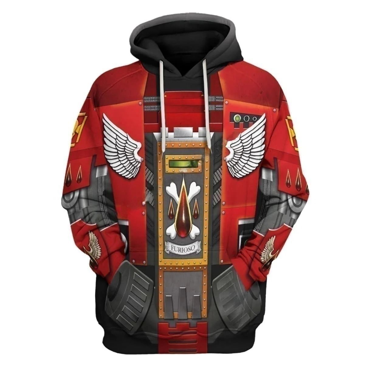 Warhammer 40K Warhammer Men's 3D Digital Printing cos Extreme Warrior Young Handsome Travel Fashion Leisure Hooded Sweater Day Style European and American Style