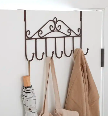 Multipurpose Over The Door Hanger With Hooks | MaxHold - Heavy-Duty, Space-Saving Organizer for Kitchen & Bathroom - Versatile and Easy to Install, Perfect for Towels, Utensils, and Accessories