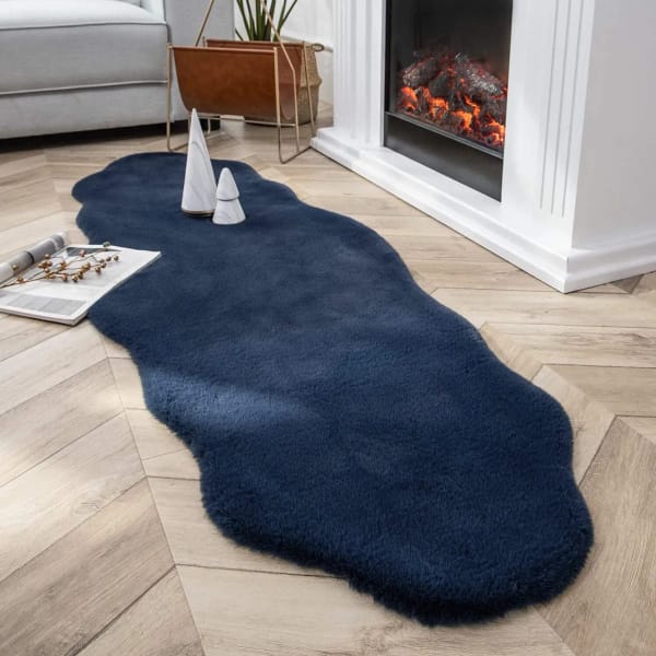 Ultra Soft Rabbit Fur Rug – Luxury Fluffy Bedside Carpet, Non-Slip, Stylish Home Décor Mat