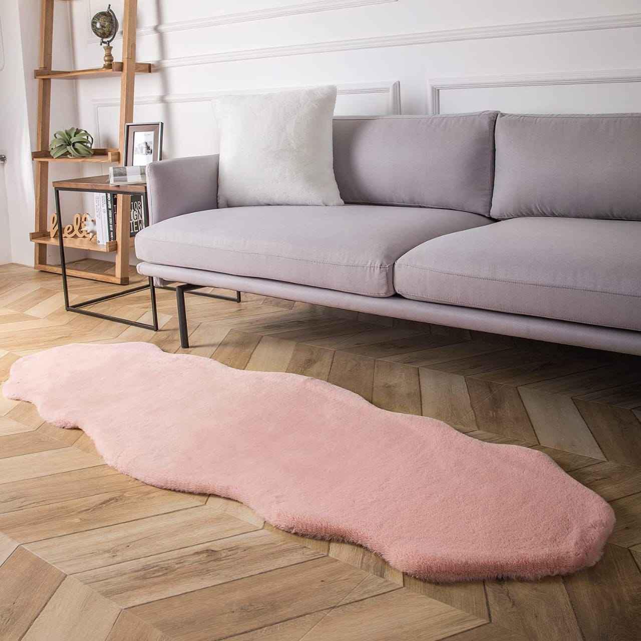Ultra Soft Rabbit Fur Rug – Luxury Fluffy Bedside Carpet, Non-Slip, Stylish Home Décor Mat