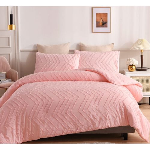 Luxury Tufted Wave Design Duvet cover set Soft, fluffy, durable and breathable Microfiber material suitable for all seasons (1Duvet cover,2Pillow cases)