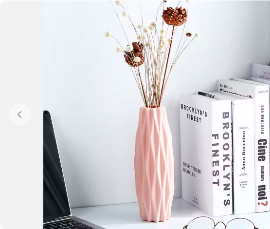 Home Decorative Plastic Nordic Vase Flower Arrangements Dry Wet Flower Vase For Home Dining Table /Office Table (No Flower)