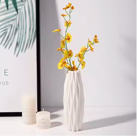 Home Decorative Plastic Nordic Vase Flower Arrangements Dry Wet Flower Vase For Home Dining Table /Office Table (No Flower)