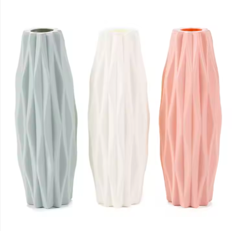 Home Decorative Plastic Nordic Vase Flower Arrangements Dry Wet Flower Vase For Home Dining Table /Office Table (No Flower)