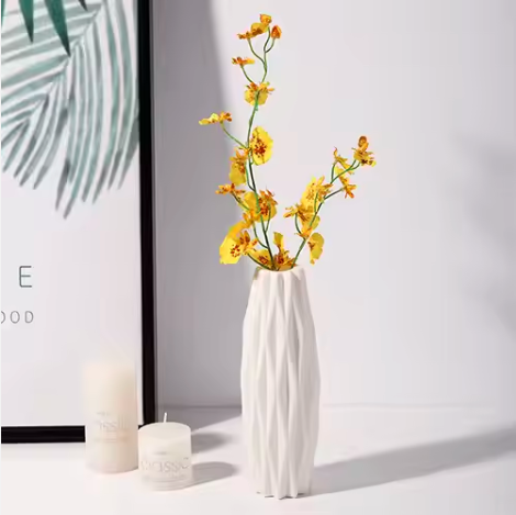 Home Decorative Plastic Nordic Vase Flower Arrangements Dry Wet Flower Vase For Home Dining Table /Office Table (No Flower)