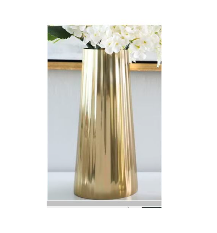 Minimalist 18cm Ribbed Ceramic Vase – Handmade Modern Decor Piece For Homes Vase Cement Plaster Floral Arrangement Ornament Silicone Mold Design