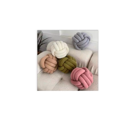Knotted Ball Pillow for Home Decoration Lamb Plush Pillow Sofa Pillow Cushion Soft Plush Nordic Knot Pillow – Handmade & Cozy
