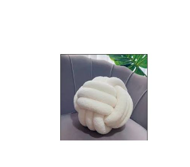 Knotted Ball Pillow for Home Decoration Lamb Plush Pillow Sofa Pillow Cushion Soft Plush Nordic Knot Pillow – Handmade & Cozy