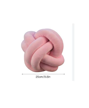 Knotted Ball Pillow for Home Decoration Lamb Plush Pillow Sofa Pillow Cushion Soft Plush Nordic Knot Pillow – Handmade & Cozy