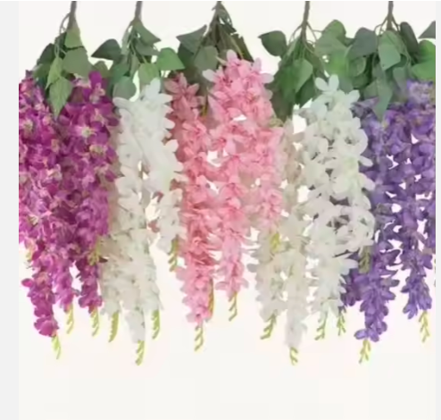 Artificial Silk Wisteria Flower Hanging Wisteria Vine Flower Silk Wisteria Garland – Artificial Hanging Flowers