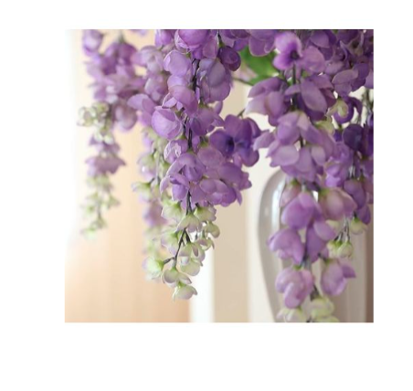 Artificial Silk Wisteria Flower Hanging Wisteria Vine Flower Silk Wisteria Garland – Artificial Hanging Flowers