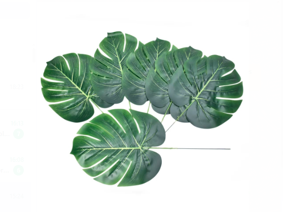 Artificial Monstera leaf- Bring the Tropics Home: Our lifelike artificial monstera leaf transport you straight to a lush jungle paradise