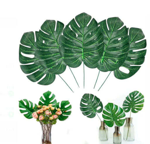 Artificial Monstera leaf- Bring the Tropics Home: Our lifelike artificial monstera leaf transport you straight to a lush jungle paradise