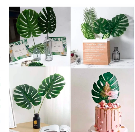 Artificial Monstera leaf- Bring the Tropics Home: Our lifelike artificial monstera leaf transport you straight to a lush jungle paradise