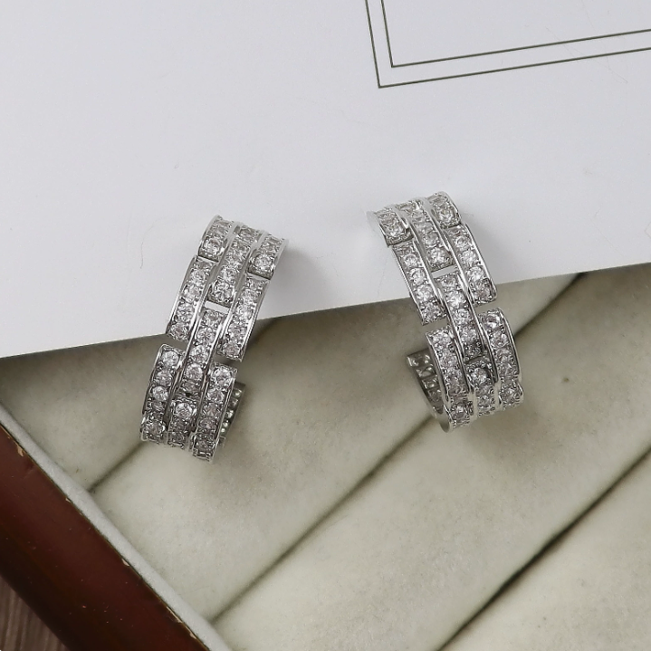 C-Hoop Micro-Pavé Earrings • 5A Cubic Zirconia • Nickel-Free 925 Silver Posts • 18K Gold Plated • Luxury African-Ready Jewelry