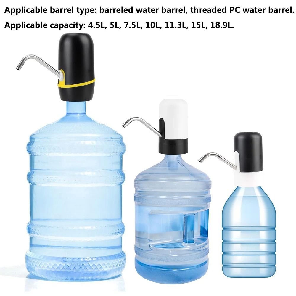 Automatic Water Dispenser With Blue LED Light USB Rechargeable Barreled Water Pumping Device Wireless Electric Water Pump