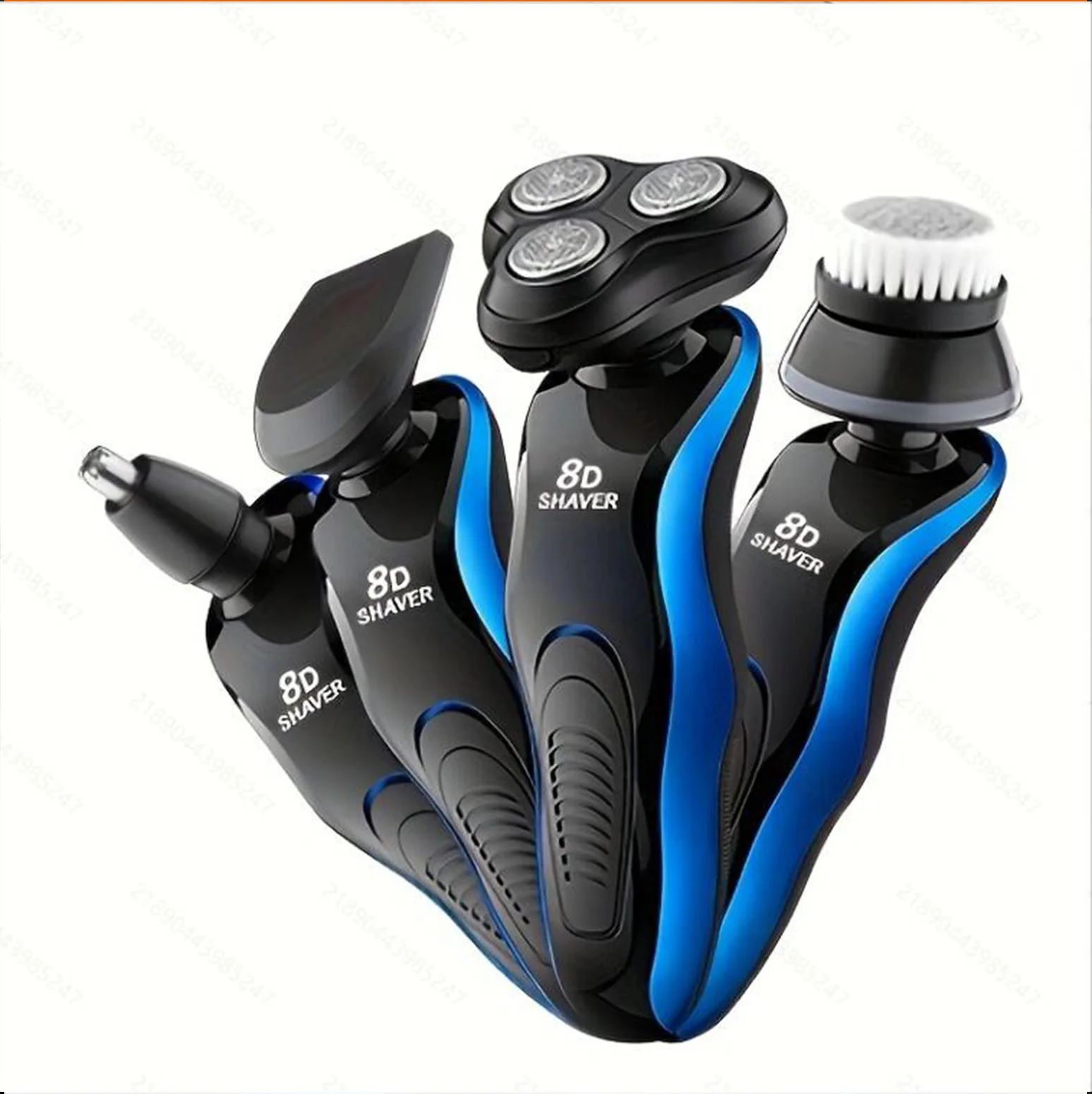 1pc Multifunctional four-in-one electric shaver 4 washable beard shaver rechargeable men's shaver USB rechargeable.