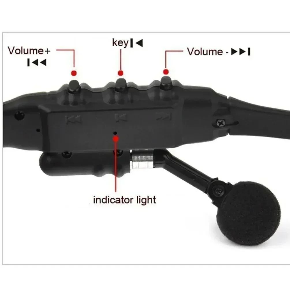 New Stereo Earphones Wireless Headset with Mic Glasses Sunglasses for Driving Cycling Sports Noise Reduction Headphones
