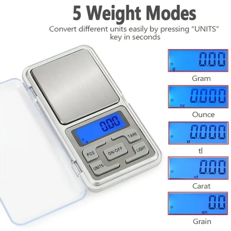 Mini Digital Pocket Scales Jewelry Scales Weight Diamond Balance Kitchen Weighing High Precision Electronic Digital Pocket Scale