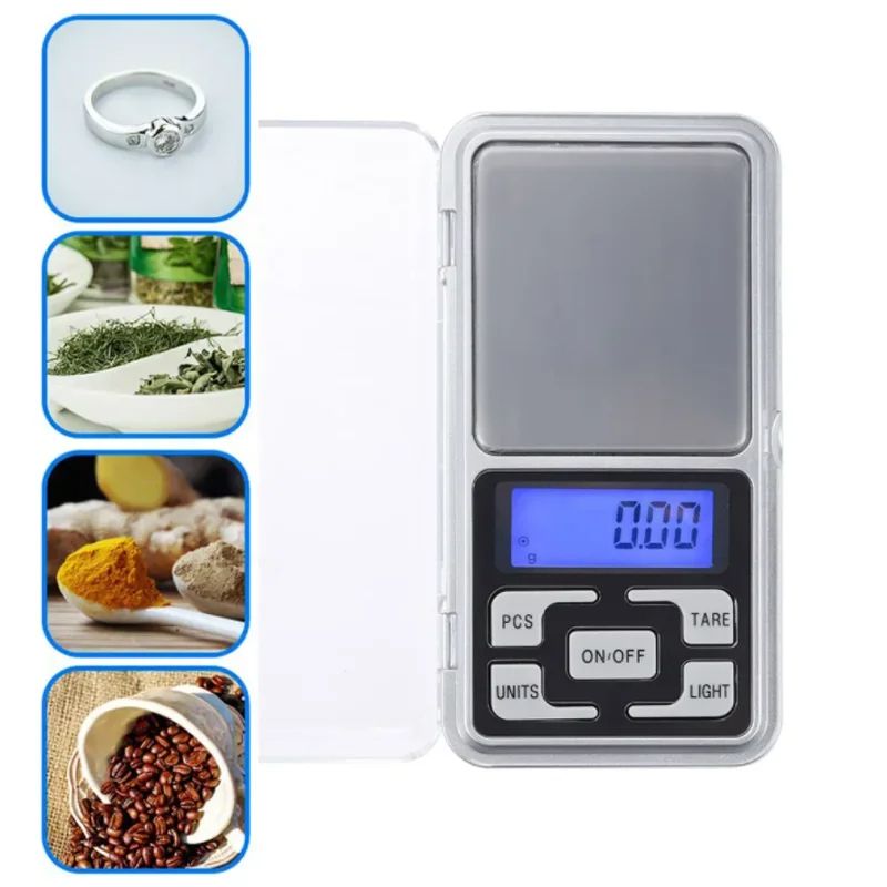 Mini Digital Pocket Scales Jewelry Scales Weight Diamond Balance Kitchen Weighing High Precision Electronic Digital Pocket Scale