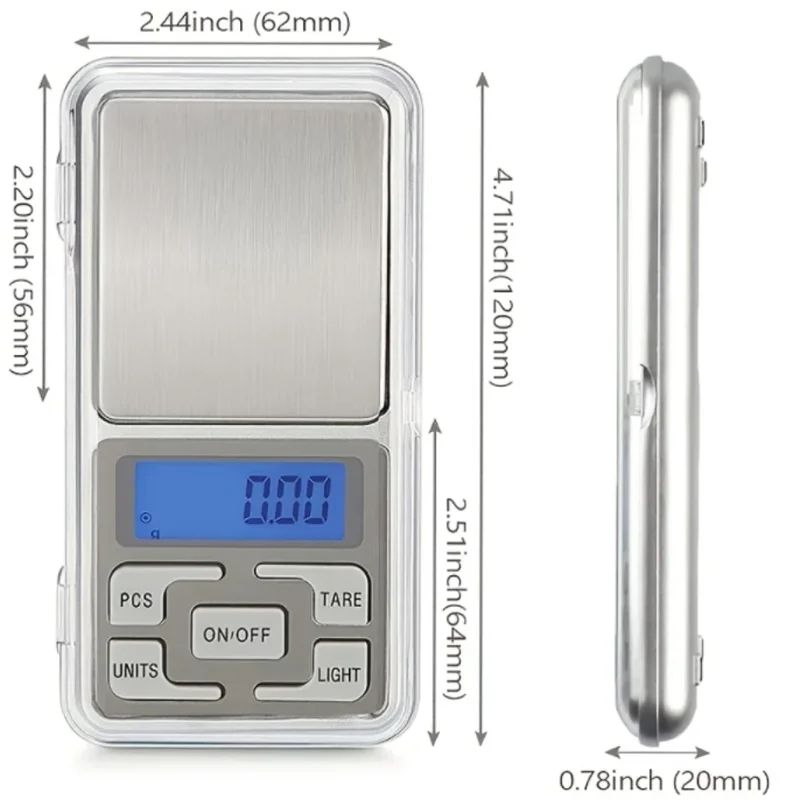 Mini Digital Pocket Scales Jewelry Scales Weight Diamond Balance Kitchen Weighing High Precision Electronic Digital Pocket Scale