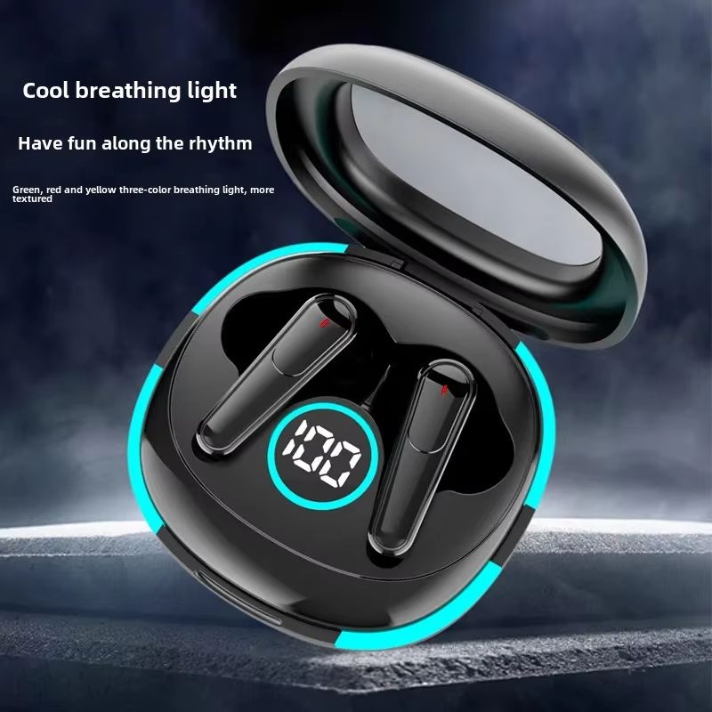 New PLUS50 Bluetooth Earphones Dual Noise Reduction Low Latency In-Ear Long Battery Life Digital Display Helmet Headsets
