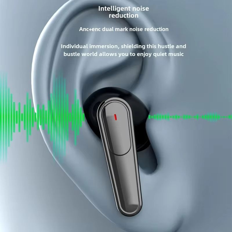 New PLUS50 Bluetooth Earphones Dual Noise Reduction Low Latency In-Ear Long Battery Life Digital Display Helmet Headsets